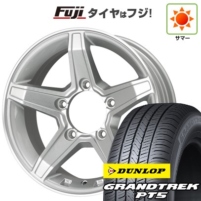 ジムニー 夏タイヤ ホイール4本セット 175/80R16 ダンロップ グラントレック PT5 プレミックス エステラ(シルバー/リムポリッシュ) 16インチ