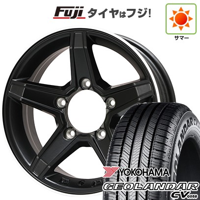 ジムニーシエラ/ジムニーノマド 夏タイヤ ホイール4本セット 195/80R15 ヨコハマ ジオランダー CV G058 プレミックス エステラ(マットブラック/リムポリッシュ) 15インチ