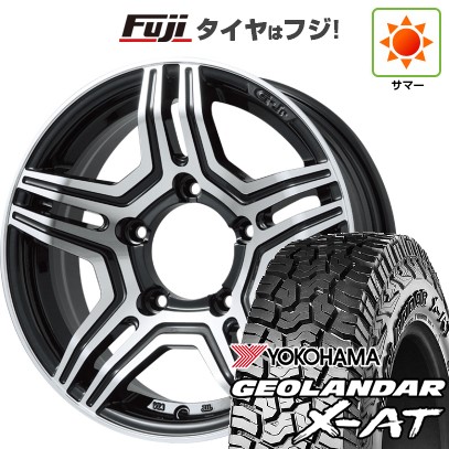 ジムニー 夏タイヤ ホイール4本セット 195R16C 104/102Q ヨコハマ ジオランダー X-AT G016 OWL プレミックス グラバス-Jr(ブラックポリッシュ) 16インチ