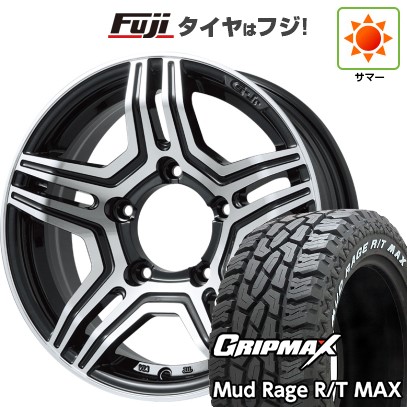 ジムニー 夏タイヤ ホイール4本セット 185/85R16 グリップマックス マッドレイジR/T MAX RWL(限定) プレミックス グラバス-Jr(ブラックポリッシュ) 16インチ