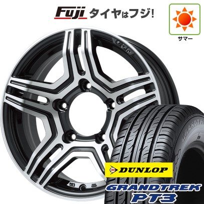 ジムニーシエラ/ジムニーノマド 夏タイヤ ホイール4本セット 215/70R16 ダンロップ グラントレック PT3 プレミックス グラバス-Jr(ブラックポリッシュ) 16インチ