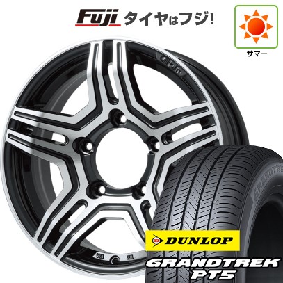 ジムニー 夏タイヤ ホイール4本セット 175/80R16 ダンロップ グラントレック PT5 プレミックス グラバス-Jr(ブラックポリッシュ) 16インチ