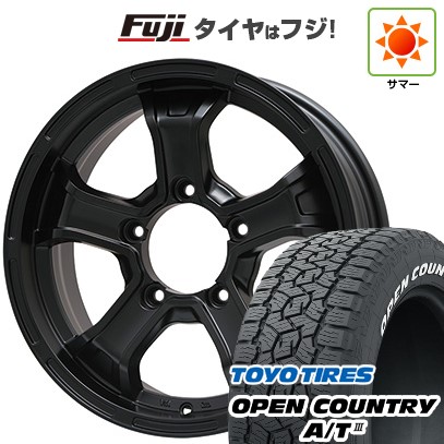 ジムニーシエラ/ジムニーノマド 夏タイヤ ホイール4本セット 195/80R15 トーヨー オープンカントリー A/T III RWL/RBL ビッグウエイ B-MUD K(マットブラック) 15インチ