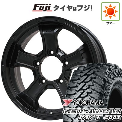ジムニー 夏タイヤ ホイール4本セット 195R16C 104/102Q ヨコハマ ジオランダー M/T G003 ビッグウエイ B-MUD K(マットブラック) 16インチ