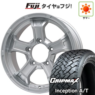 ジムニーシエラ/ジムニーノマド 夏タイヤ ホイール4本セット 215/75R15 グリップマックス インセプション A/T RWL(限定) ビッグウエイ B-MUD K(シルバー) 15インチ