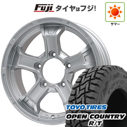 ジムニーシエラ/ジムニーノマド 夏タイヤ ホイール4本セット 195/80R15 トーヨー オープンカントリー R/T RBL ビッグウエイ B-MUD K(シルバー) 15インチ