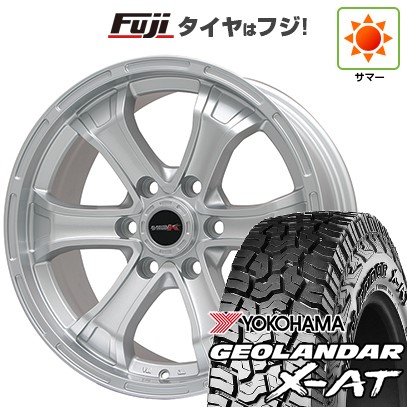 ハイエース200系 夏タイヤ ホイール4本セット 195/80R15 107/105N ヨコハマ ジオランダー X-AT G016 OWL ビッグウエイ B-MUD K(シルバー) 15インチ