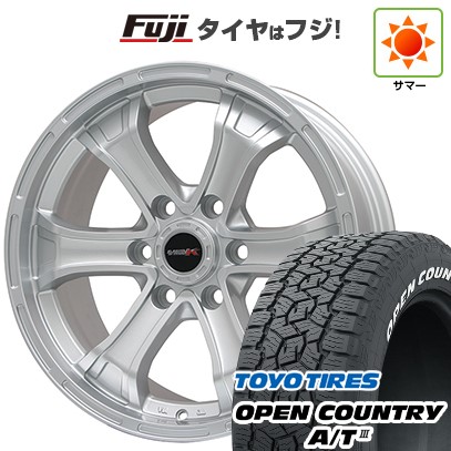 プラド/ハイラックス 夏タイヤ ホイール4本セット 265/70R17 トーヨー オープンカントリー A/T III RWL/RBL ビッグウエイ B-MUD K(シルバー) トヨタ車専用 17インチ