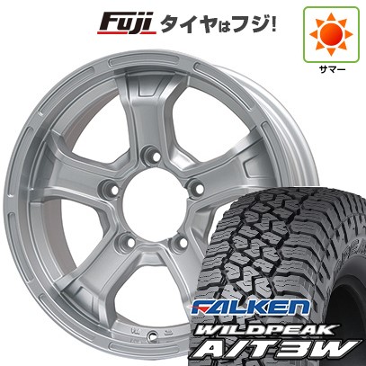 ジムニー 夏タイヤ ホイール4本セット 175/80R16 ファルケン ワイルドピーク A/T3W ビッグウエイ B-MUD K(シルバー) 16インチ