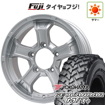 ジムニー 夏タイヤ ホイール4本セット 195R16C 104/102Q ヨコハマ ジオランダー M/T+ G001J ビッグウエイ B-MUD K(シルバー) 16インチ
