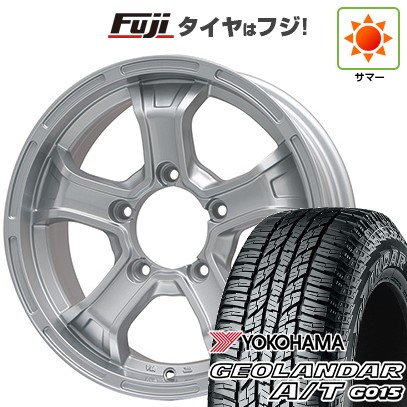 ジムニー 夏タイヤ ホイール4本セット 185/85R16 ヨコハマ ジオランダー A/T G015 WL/RBL ビッグウエイ B-MUD K(シルバー) 16インチ