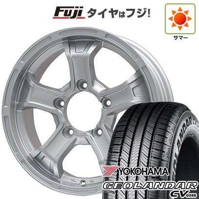 ジムニーシエラ/ジムニーノマド 夏タイヤ ホイール4本セット 195/80R15 ヨコハマ ジオランダー CV G058 ビッグウエイ B-MUD K(シルバー) 15インチ