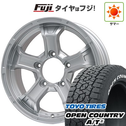 ジムニー 夏タイヤ ホイール4本セット 175/80R16 トーヨー オープンカントリー A/T III RWL/RBL ビッグウエイ B-MUD K(シルバー) 16インチ