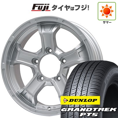 ジムニー 夏タイヤ ホイール4本セット 175/80R16 ダンロップ グラントレック PT5 ビッグウエイ B-MUD K(シルバー) 16インチ