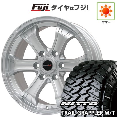 プラド/ハイラックス 夏タイヤ ホイール4本セット 265/70R17 ニットー トレイルグラップラー M/T ビッグウエイ B-MUD K(シルバー) トヨタ車専用 17インチ