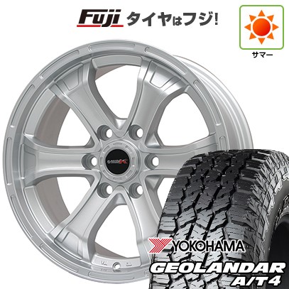 プラド/ハイラックス/トライトン 夏タイヤ ホイール４本セット 265/60R18 ヨコハマ ジオランダー A/T4 G018 RBL ビッグウエイ B-MUD K(シルバー) トヨタ車専用 18インチ