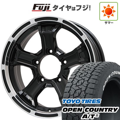 ジムニーシエラ/ジムニーノマド 夏タイヤ ホイール4本セット 195/80R15 トーヨー オープンカントリー A/T III RWL/RBL ビッグウエイ B-MUD K(グロスブラックリムポリッシュ) 15インチ