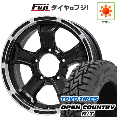 ジムニーシエラ/ジムニーノマド 夏タイヤ ホイール4本セット 195/80R15 トーヨー オープンカントリー R/T RBL ビッグウエイ B-MUD K(グロスブラックリムポリッシュ) 15インチ
