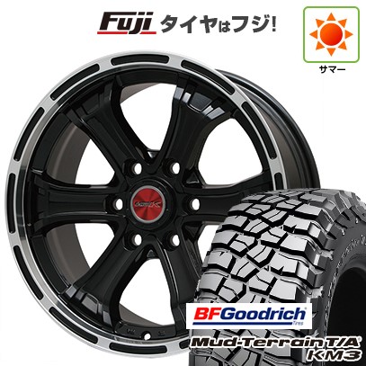 プラド/ハイラックス 夏タイヤ ホイール4本セット 265/70R17 BFグッドリッチ マッドテレーンT/A KM3 ビッグウエイ B-MUD K(グロスブラックリムポリッシュトヨタ用 17インチ