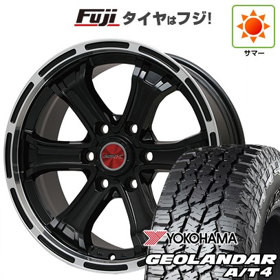 プラド/ハイラックス/トライトン 夏タイヤ ホイール４本セット 265/60R18 ヨコハマ ジオランダー A/T4 G018 RBL ビッグウエイ B-MUD K(グロスブラックリムポリッシュトヨタ用 18インチ