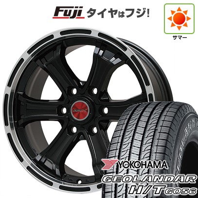 プラド/ハイラックス 夏タイヤ ホイール4本セット 265/70R17 ヨコハマ ジオランダー H/T G056 ビッグウエイ B-MUD K(グロスブラックリムポリッシュトヨタ用 17インチ