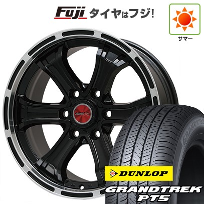 プラド/ハイラックス/トライトン 夏タイヤ ホイール4本セット 265/60R18 ダンロップ グラントレック PT5 ビッグウエイ B-MUD K(グロスブラックリムポリッシュトヨタ用 18インチ
