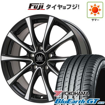 【新品】ライズ/ロッキー（ハイブリッド） 夏タイヤ ホイール4本セット 195/60R17 ヨコハマ ブルーアース GT AE51 プレミックス アマルフィV Jr(ブラックポリッシュ) 17インチ
