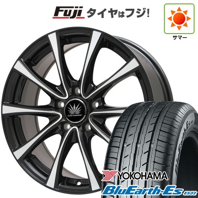 【新品】ライズ/ロッキー(ハイブリッド) 夏タイヤ ホイール4本セット 195/60R17 ヨコハマ ブルーアース ES32 プレミックス アマルフィV Jr(ブラックポリッシュ) 17インチ