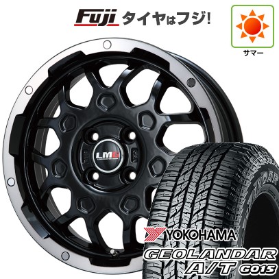 【新品 軽自動車】N-BOX タント スペーシア 夏タイヤ ホイール4本セット 165/55R15 ヨコハマ ジオランダー A/T G015 RBL レアマイスター LMG MS-9W ブラック/ブラッククリアリム 15インチ