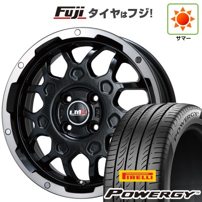 【新品 軽自動車】N-BOX タント スペーシア 夏タイヤ ホイール4本セット 165/55R15 ピレリ パワジー レアマイスター LMG MS-9W ブラック/ブラッククリアリム 15インチ