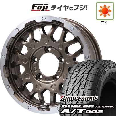 【新品】ジムニーシエラ 夏タイヤ ホイール4本セット 215/70R16 ブリヂストン デューラー A/T002 OWL/RBL レアマイスター LMG MS-9W ブロンズリムポリッシュ 16インチ