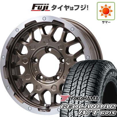 【新品】ジムニーシエラ 夏タイヤ ホイール4本セット 215/70R16 ヨコハマ ジオランダー A/T G015 RBL レアマイスター LMG MS-9W ブロンズリムポリッシュ 16インチ