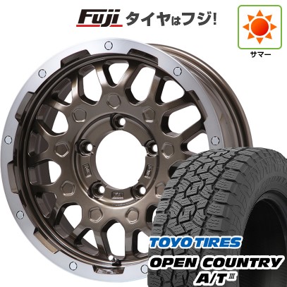【新品】ジムニーシエラ 夏タイヤ ホイール4本セット 215/70R16 トーヨー オープンカントリー A/T III RWL/RBL レアマイスター LMG MS-9W ブロンズリムポリッシュ 16インチ