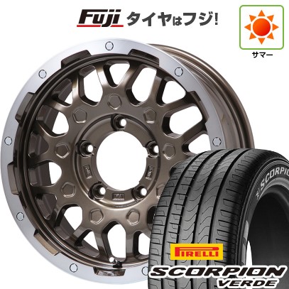 【新品】ジムニーシエラ 夏タイヤ ホイール4本セット 215/70R16 ピレリ スコーピオン ヴェルデ レアマイスター LMG MS-9W ブロンズリムポリッシュ 16インチ