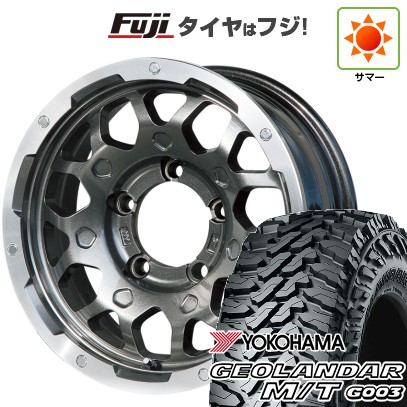 【新品】ジムニーシエラ 夏タイヤ ホイール4本セット 195/80R15 ヨコハマ ジオランダー M/T G003 レアマイスター LMG MS-9W ガンメタリムポリッシュ 15インチ