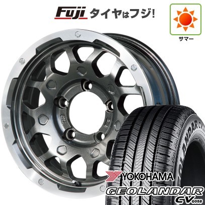 【新品】ジムニーシエラ 夏タイヤ ホイール4本セット 195/80R15 ヨコハマ ジオランダー CV G058 レアマイスター LMG MS-9W ガンメタリムポリッシュ 15インチ