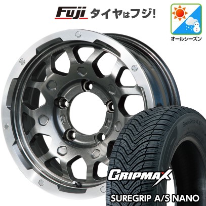 【新品】ジムニーシエラ オールシーズンタイヤ ホイール4本セット 195/80R15 グリップマックス シュアグリップ オールシーズン ナノ(限定) レアマイスター LMG MS-9W 15インチ