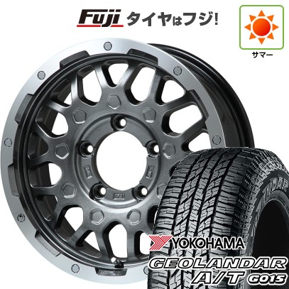 【新品】ジムニーシエラ 夏タイヤ ホイール4本セット 215/70R16 ヨコハマ ジオランダー A/T G015 RBL レアマイスター LMG MS-9W ガンメタリムポリッシュ 16インチ