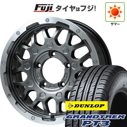 【新品】ジムニーシエラ 夏タイヤ ホイール4本セット 215/70R16 ダンロップ グラントレック PT3 レアマイスター LMG MS-9W ガンメタリムポリッシュ 16インチ