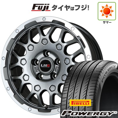 【新品】フリード 5穴/114 夏タイヤ ホイール4本セット 195/55R16 ピレリ パワジー レアマイスター LMG MS-9W ガンメタリムポリッシュ 16インチ