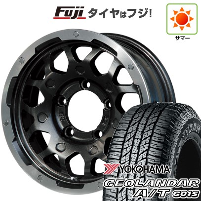 【新品】ジムニーシエラ 夏タイヤ ホイール4本セット 195/80R15 ヨコハマ ジオランダー A/T G015 RBL レアマイスター LMG MS-9W ブラック/ブラッククリアリム 15インチ