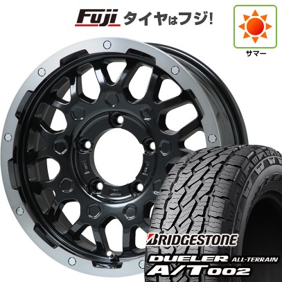 ジムニーシエラ/ジムニーノマド 夏タイヤ ホイール4本セット 215/70R16 ブリヂストン デューラー A/T002 OWL/RBL レアマイスター LMG MS-9W ブラック/ブラッククリアリム 16インチ