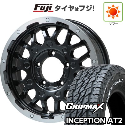 【新品】ジムニー 夏タイヤ ホイール4本セット 175/80R16 グリップマックス インセプション A/TII RWL(限定) レアマイスター LMG MS-9W ブラック/ブラッククリアリム 16インチ