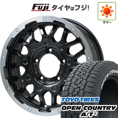 【新品】ジムニー 夏タイヤ ホイール4本セット 175/80R16 トーヨー オープンカントリー A/T III RWL/RBL レアマイスター LMG MS-9W ブラック/ブラッククリアリム 16インチ