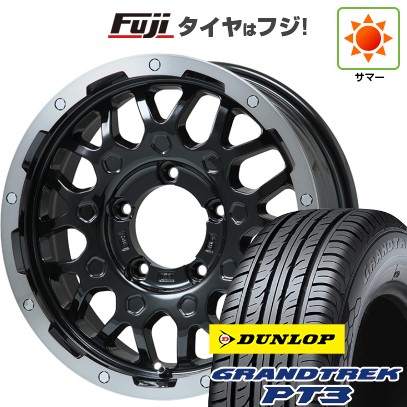ジムニーシエラ/ジムニーノマド 夏タイヤ ホイール4本セット 215/70R16 ダンロップ グラントレック PT3 レアマイスター LMG MS-9W ブラック/ブラッククリアリム 16インチ