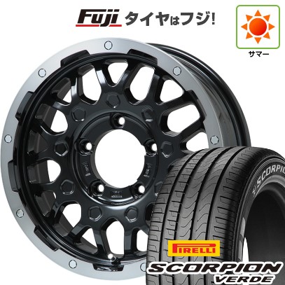 ジムニーシエラ/ジムニーノマド 夏タイヤ ホイール4本セット 215/70R16 ピレリ スコーピオン ヴェルデ レアマイスター LMG MS-9W ブラック/ブラッククリアリム 16インチ