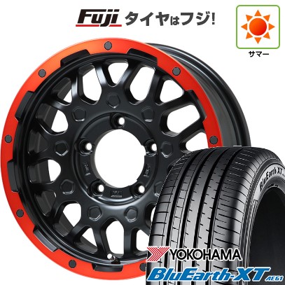 【新品】ジムニーシエラ 夏タイヤ ホイール4本セット 215/70R16 ヨコハマ ブルーアース XT AE61 レアマイスター LMG MS-9W マットブラックレッドリム 16インチ