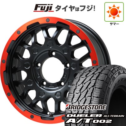 【新品】ジムニーシエラ 夏タイヤ ホイール4本セット 215/70R16 ブリヂストン デューラー A/T002 OWL/RBL レアマイスター LMG MS-9W マットブラックレッドリム 16インチ