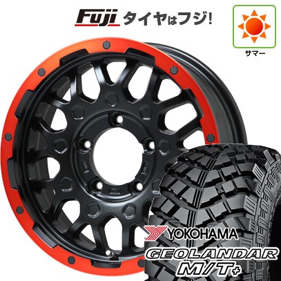 【新品】ジムニー 夏タイヤ ホイール4本セット 195R16C 104/102Q ヨコハマ ジオランダー M/T+ G001J レアマイスター LMG MS-9W マットブラックレッドリム 16インチ