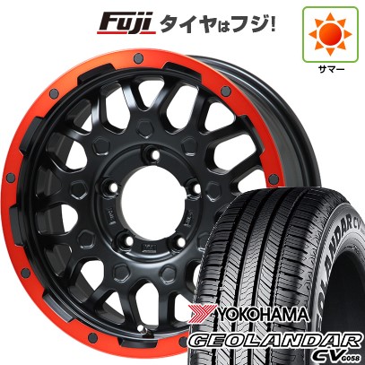 【新品】ジムニー 夏タイヤ ホイール4本セット 175/80R16 ヨコハマ ジオランダー CV G058 レアマイスター LMG MS-9W マットブラックレッドリム 16インチ